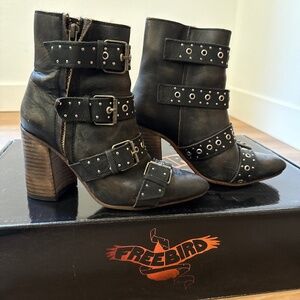 Freebird Joust Heeled Booties Size 6